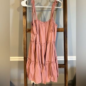Pink dress, flowy and only worn once!